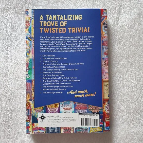 Uncle John's Awesome 35th Anniversary Bathroom Reader: Facts, Don't Fail Me Now! - Picture 2 of 8